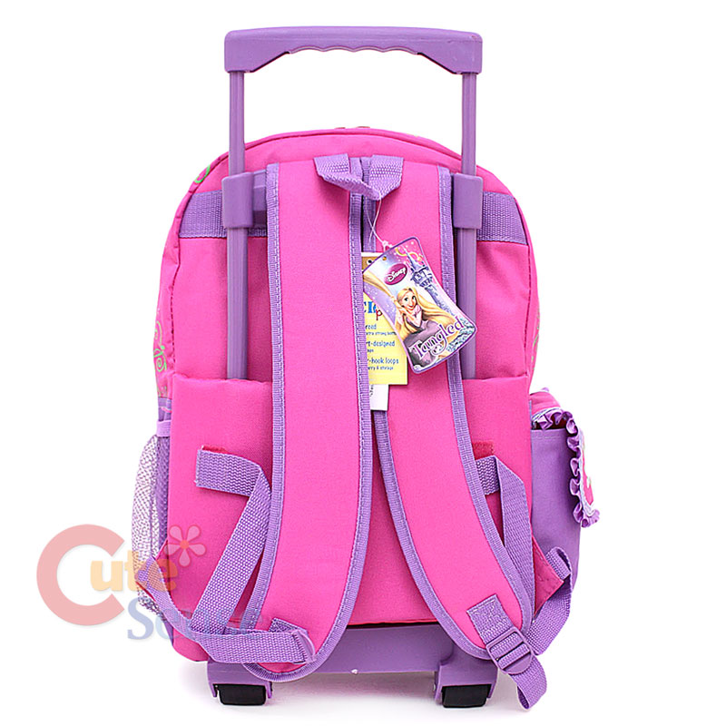 Disney Princess Tangled Rapunzel Large 16" School Roller Backpack w